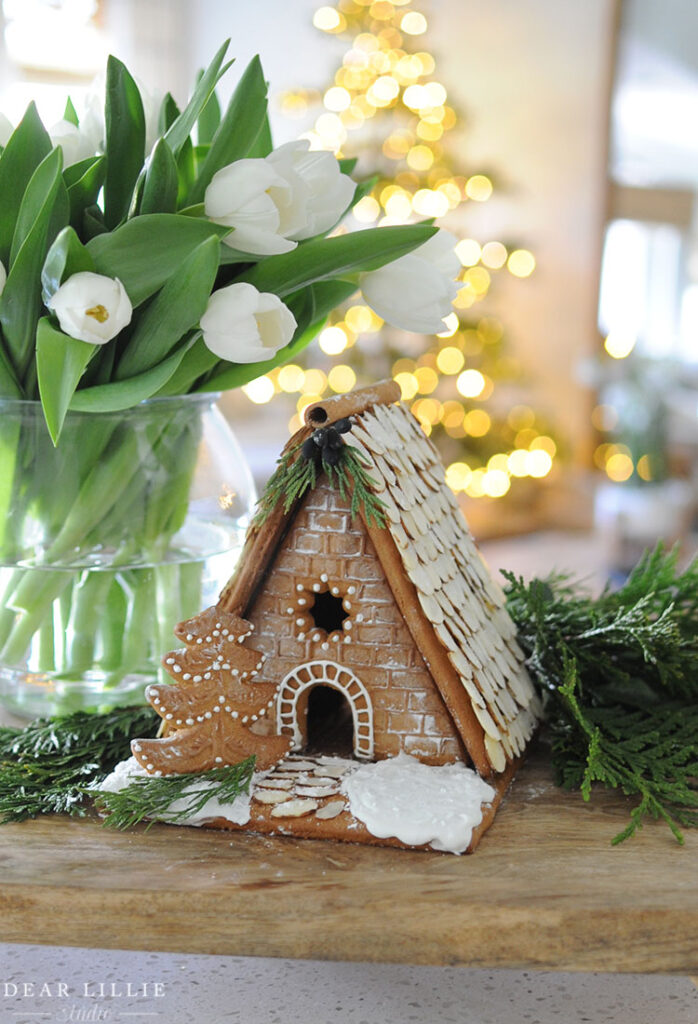 Gingerbread House with Almond Roof