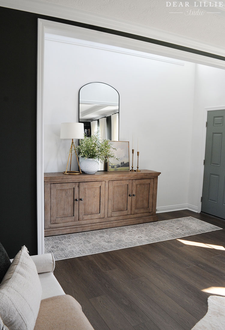 Entryway with Green Doors