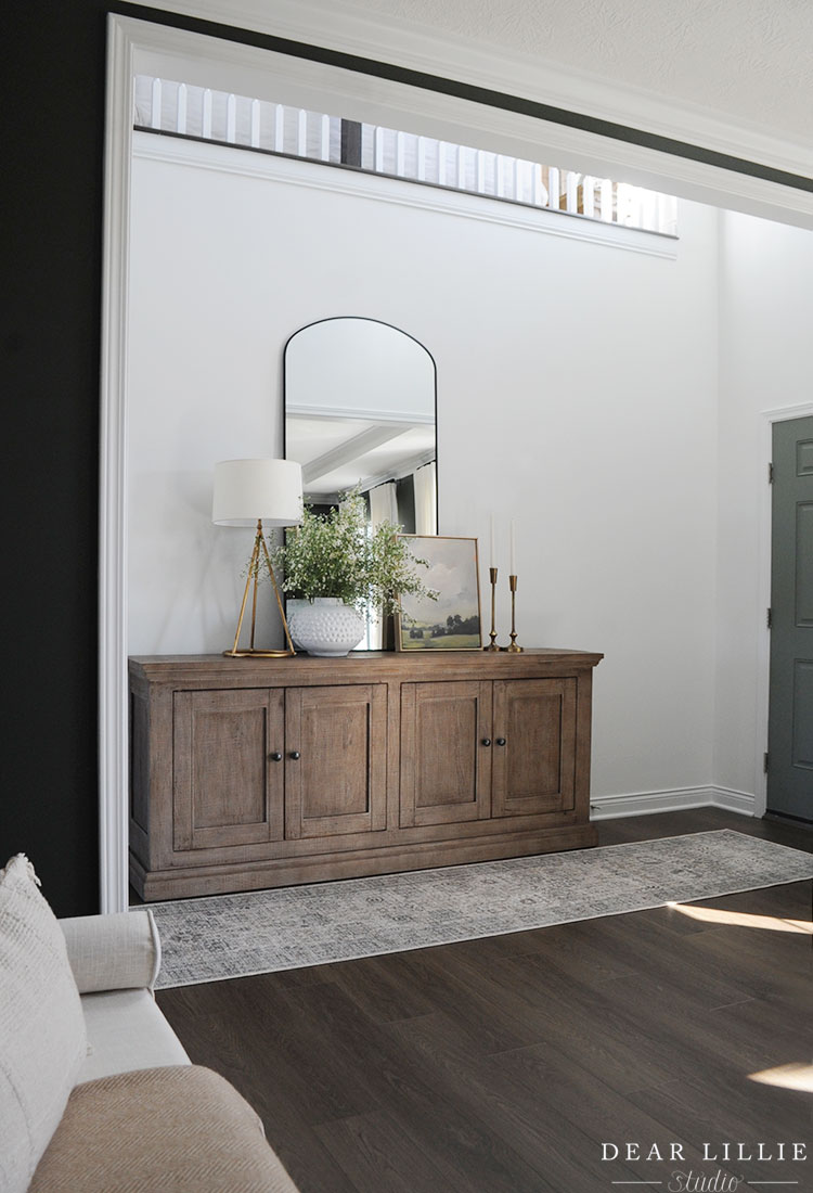 Entryway with Green Doors