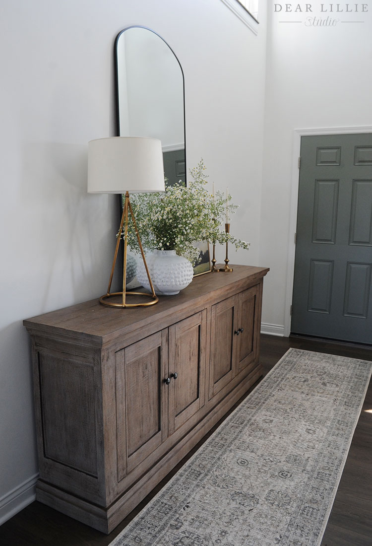 Entryway with Green Doors