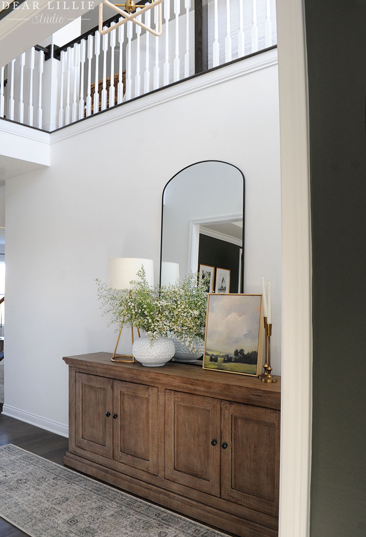 Entryway with Green Doors